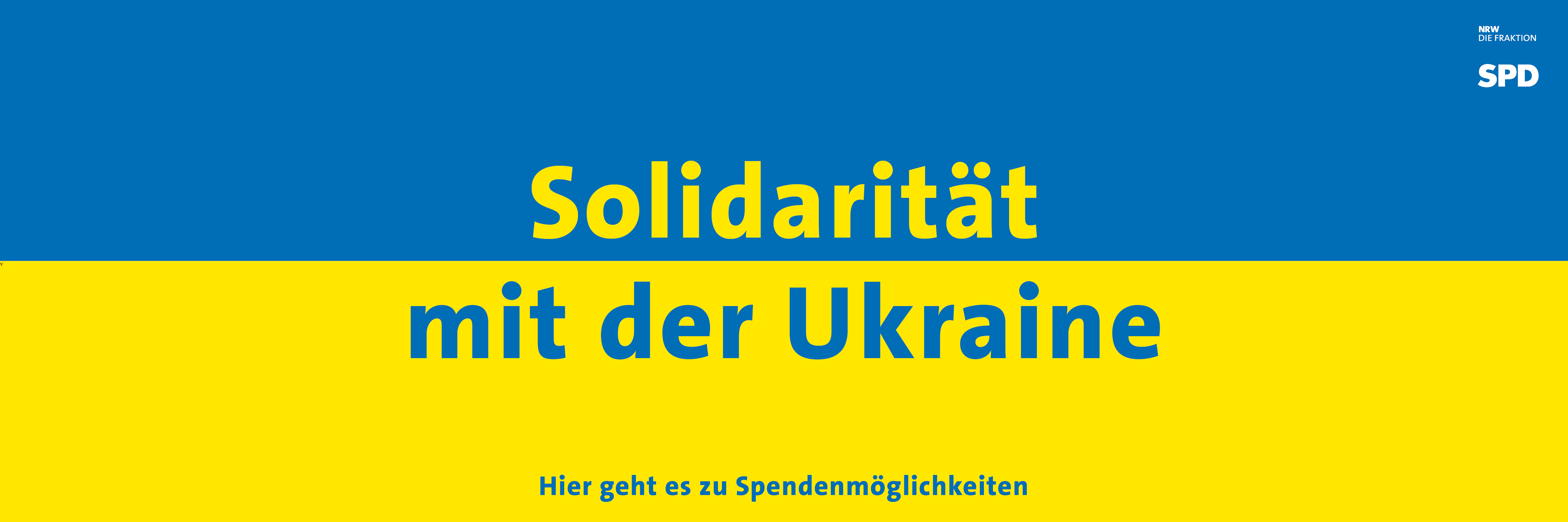 Solidarität mit der Ukraine.