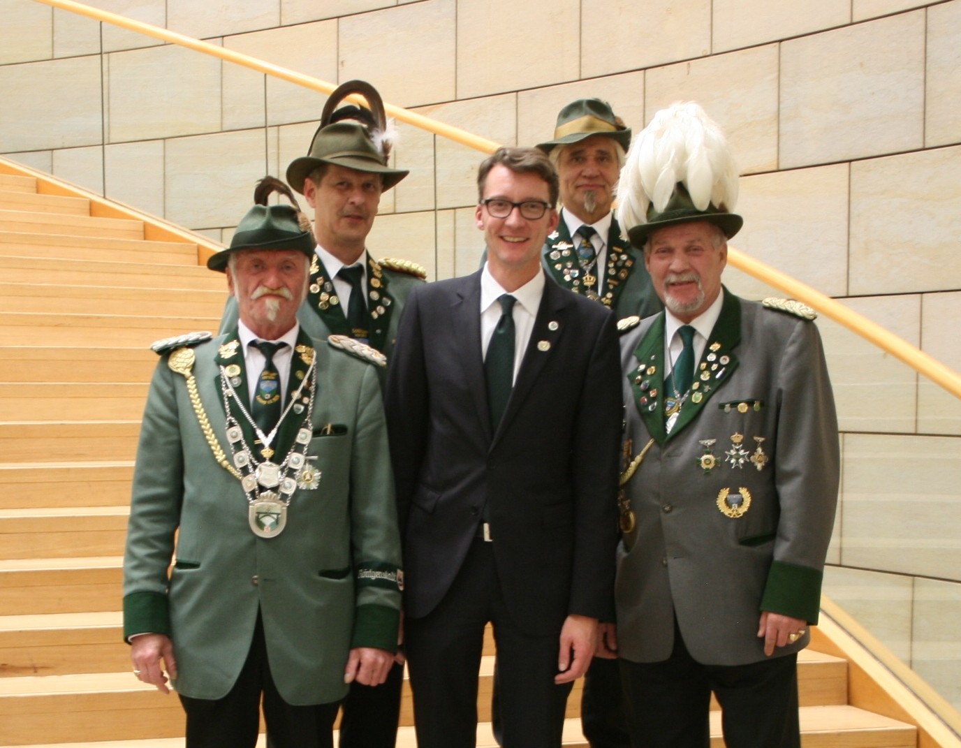 Parlamentarischer Abend "Schützenbrauchtum in NRW" am 05.11.2013 im Landtag mit Mitgliedern des Schützenvereins "Eintracht Lennep 1928 e.V."