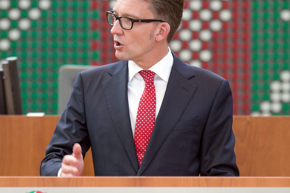 Sven Wolf im Plenarsaal des Landtags