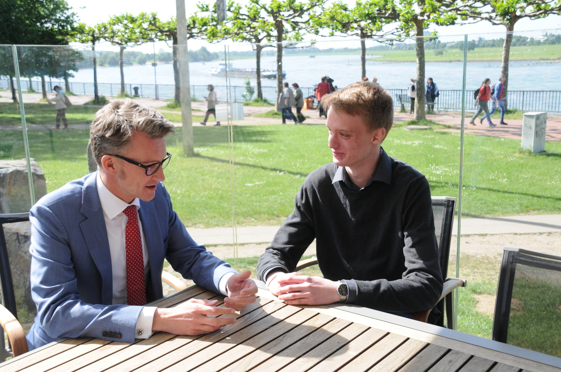 Juso-Mitglied Thorben Peping zu Besuch im Landtag